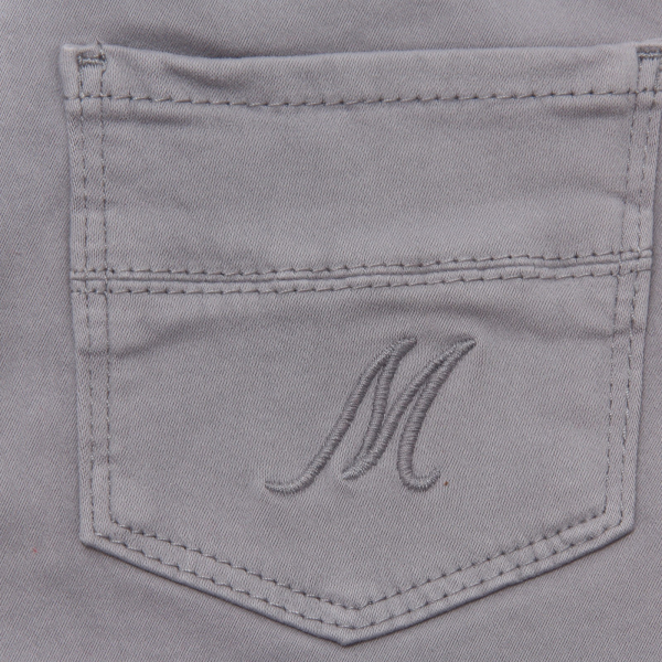 8177AD pantalone bimba girl MONNALISA grey cotton trousers kids