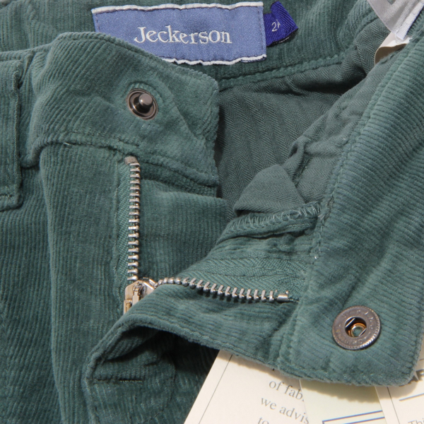 8202U pantalone bimbo JECKERSON green velvet trouser pant boy