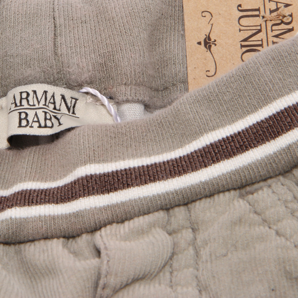 8208U pantalone bimbo ARMANI BABY beige velvet trouser pant kid