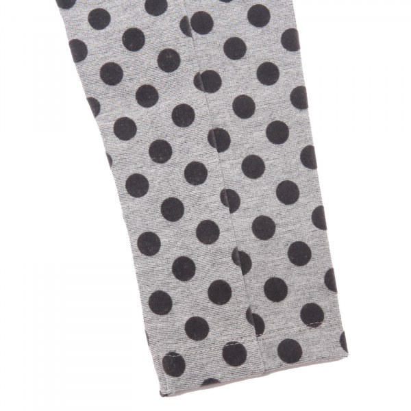 8218AD leggings bimba girl MONNALISA grey/black polka dot pants kids