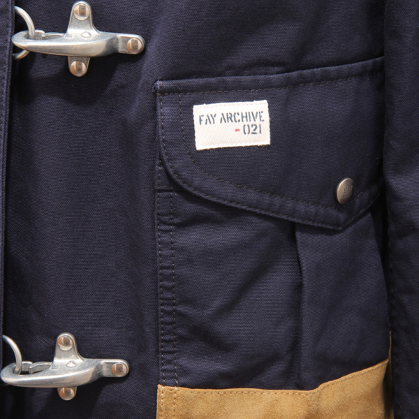 8223AZ GIUBBOTTO CANVAS UOMO FAY ARCHIVE MAN JACKET BLUE