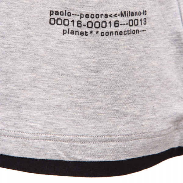 8247AG maglia uomo PAOLO PECORA grey/black cotton t-shirt man