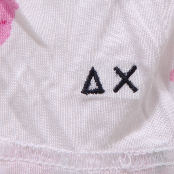 8363V maglia bimba SUN 68 viscose white/rose t-shirt girl kid