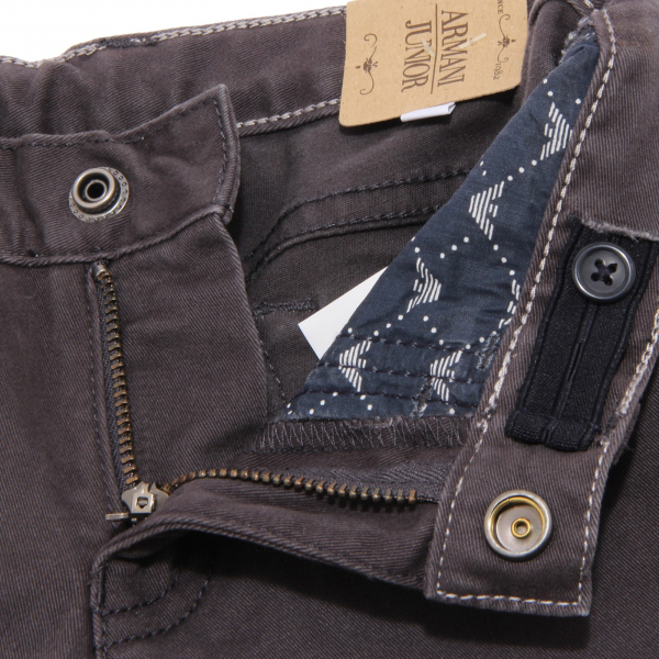 8314U pantalone bimbo ARMANI JUNIOR grigio cotone trouser kid boy