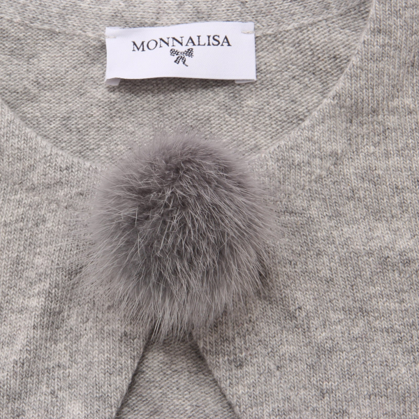 8321AD cardigan bimba girl MONNALISA grey sweater kids