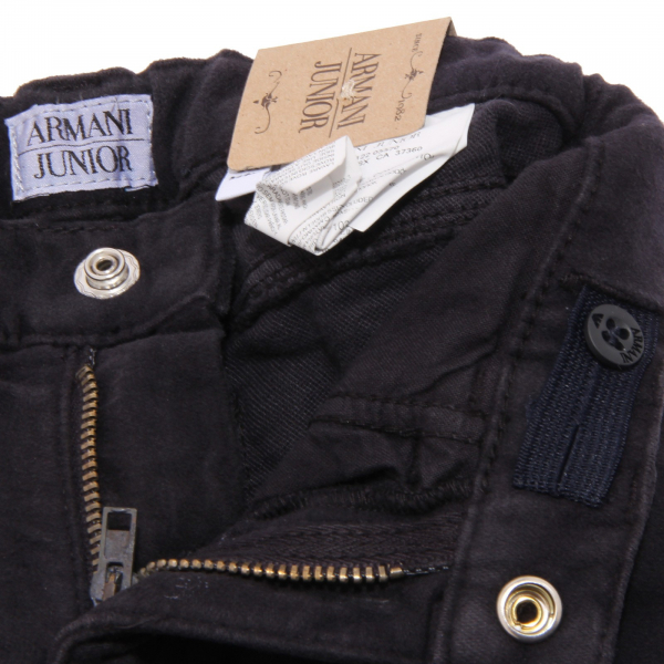 8341U pantalone bimbo ARMANI JUNIOR fustagno blu pant kid boy