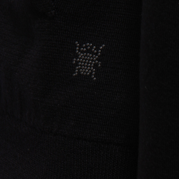 8375K   maglione uomo HOSIO black wool full zip sweater man