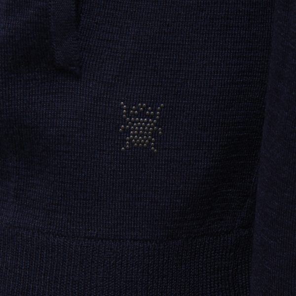 8418K maglione uomo HOSIO blue full zip wool sweater man