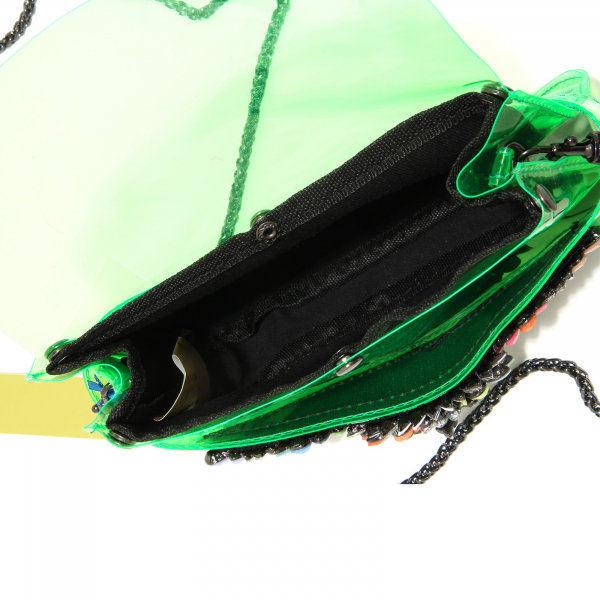 8437G pochette donna verde SHOP ART borsa borsetta tracolla accessori bag women