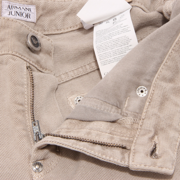 8441S pantalone bimbo ARMANI JUNIOR beige cotone pant cotton trouser kid