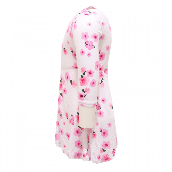 8450V vestito bimba white/pink SUN 68 abito viscosa flower dress kid girl