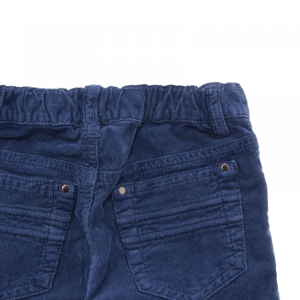 8508AP pantalone bimbo IL GUFO boy kids velvet trousers blue