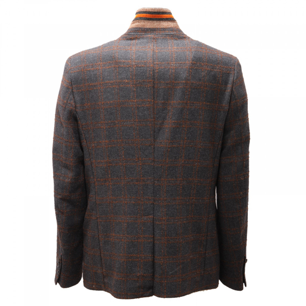 8511AD giacca uomo OFFICINA36 brown/grey wool/cotton jacket men