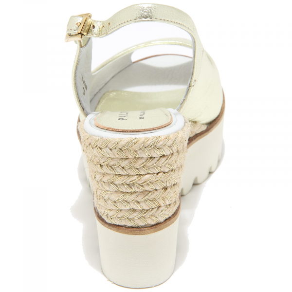 8525I PALOMITAS sandalo zeppa donna sandals shoes women oro