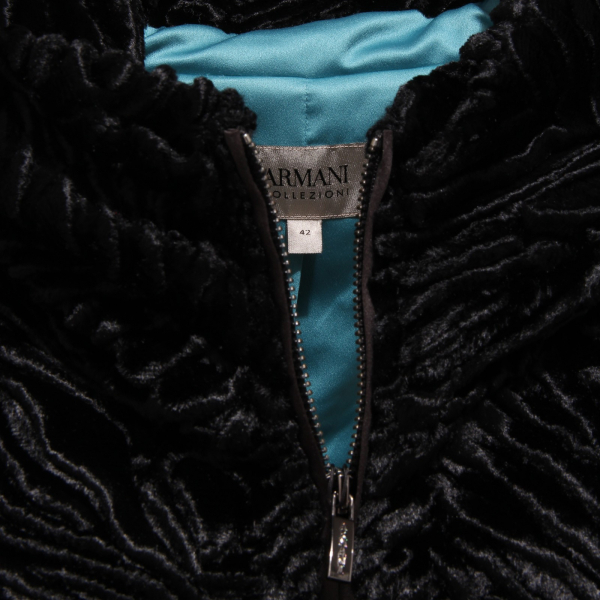 8536Y eco pelliccia oversize donna ARMANI COLLEZIONI black jacket woman