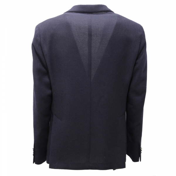 8546AH giacca uomo L'8 LBM 1911 blue wool/cotton/cashmere textured jacket man