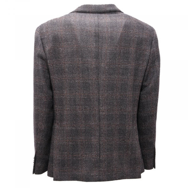 8581AH giacca uomo L'8 LBM 1911 black/brown melange checked jacket man