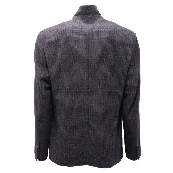 8600AH giacca uomo ALTEA grey/blue wool/cotton checked jacket men