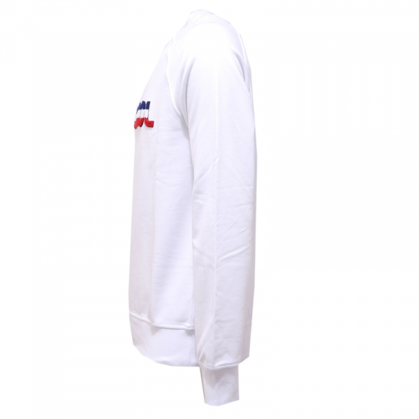 8607AB felpa uomo ROSSIGNOL white cotton sweatshirt men