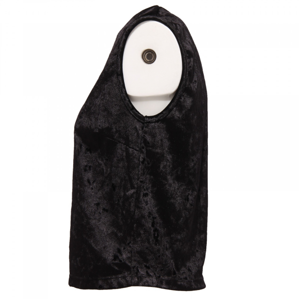 8620V canotta donna BERNA ciniglia black chenille top t-shirt woman