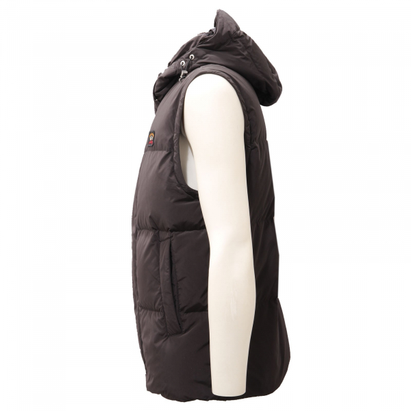 8627AE smanicato uomo PAUL & SHARK black down padded sleeveless jacket man