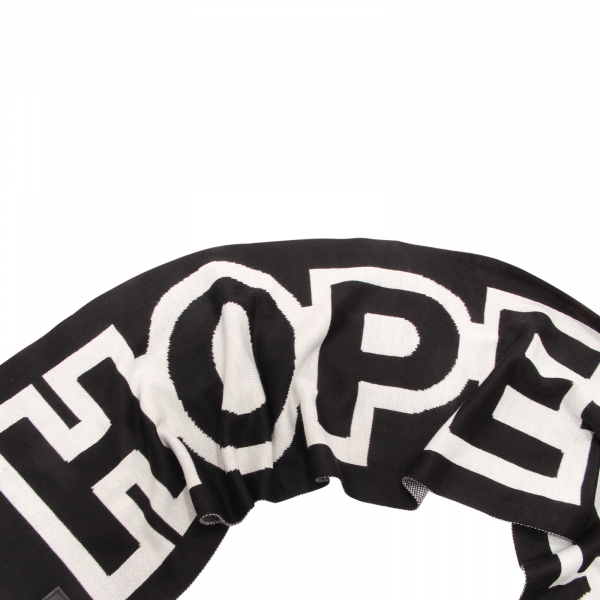 8651AQ sciarpa uomo MOSCHINO man wool blend scarf black/white