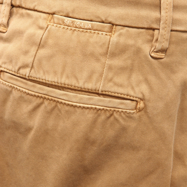 8655AG pantalone uomo SIVIGLIA tobacco cotton trouser man
