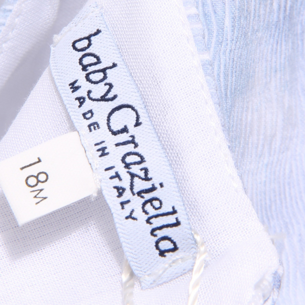 8660R vestito bimba BABY GRAZIELLA bianco/blu abito dress kid