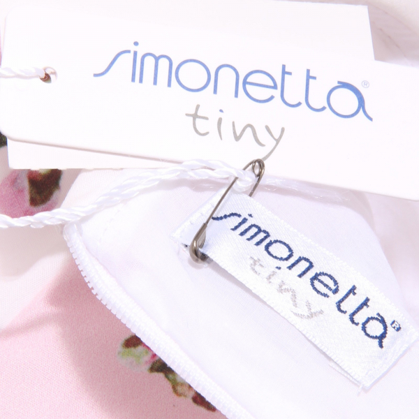 8664R vestito bimba SIMONETTA TINY abito bianco/rosa dress kid