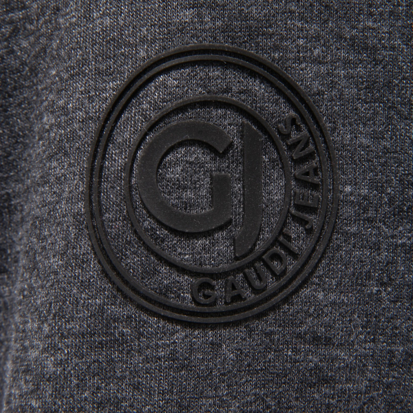 8691AA felpa uomo GAUDI' JEANS dark grey full zip sweatshirt man