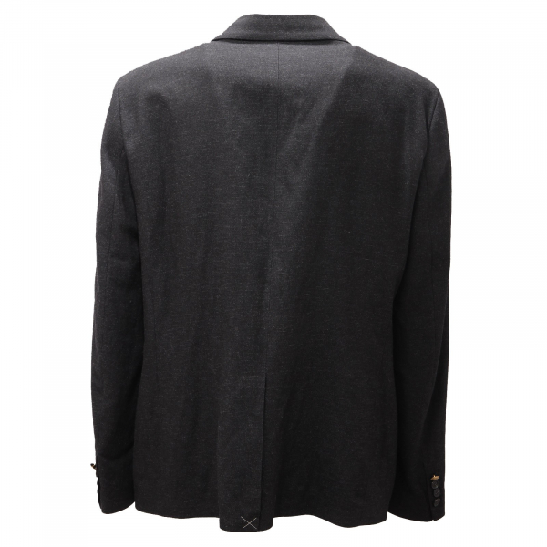 8697AD giacca uomo OFFICINA36 black/grey sparkling fabric mix wool jacket men