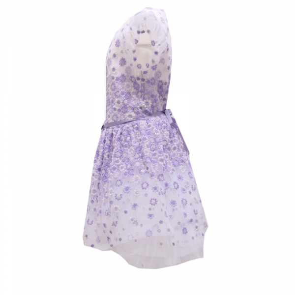 8726R vestito bimba SIMONETTA bianco/viola abito da cerimonia dress kid