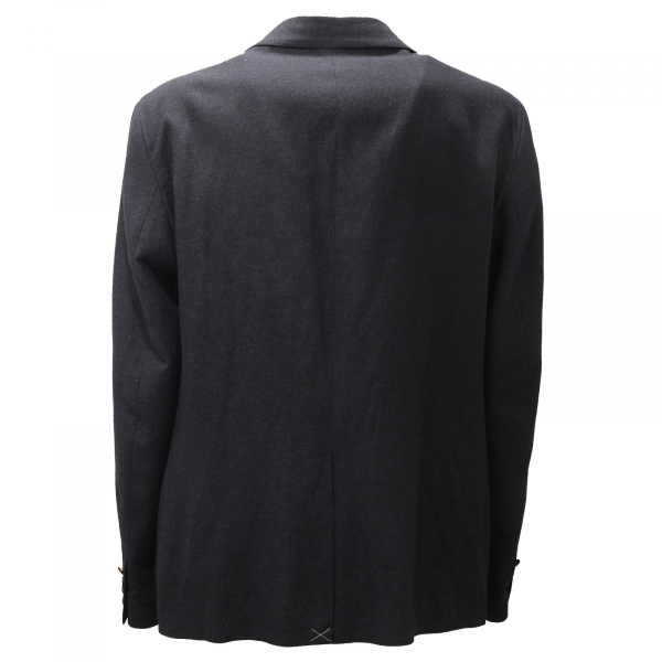 8729AD giacca uomo OFFICINA36 blue sparkling fabric mix wool jacket men