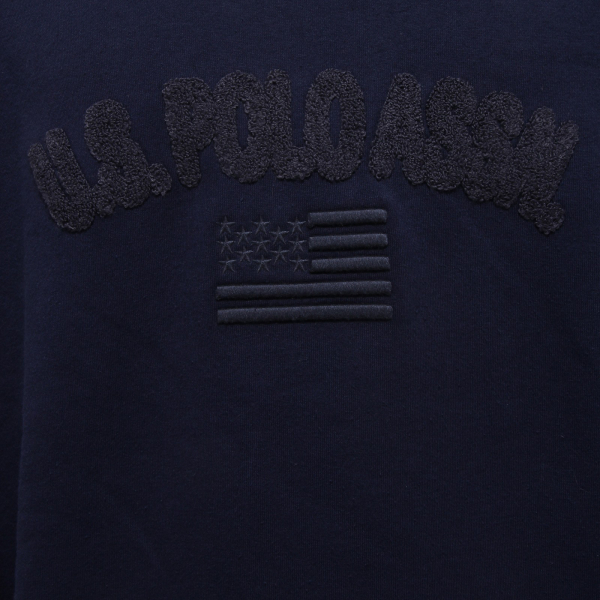 8730AA felpa uomo U.S. POLO ASSN. BLUE cotton sweatshirt man