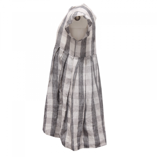 8757R vestito bimba IL GUFO lino grigio abito dress kid