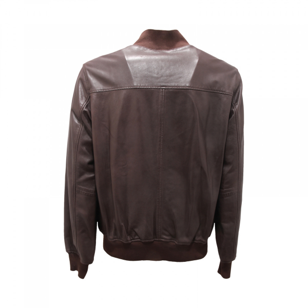 8761AS giubbotto uomo ROY ROGER'S MADISON man leather jacket brown