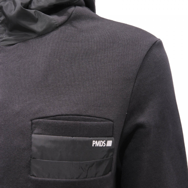 8763AG felpa uomo PREMIUM MOOD DENIM SUPERIOR black full zip sweatshirt man