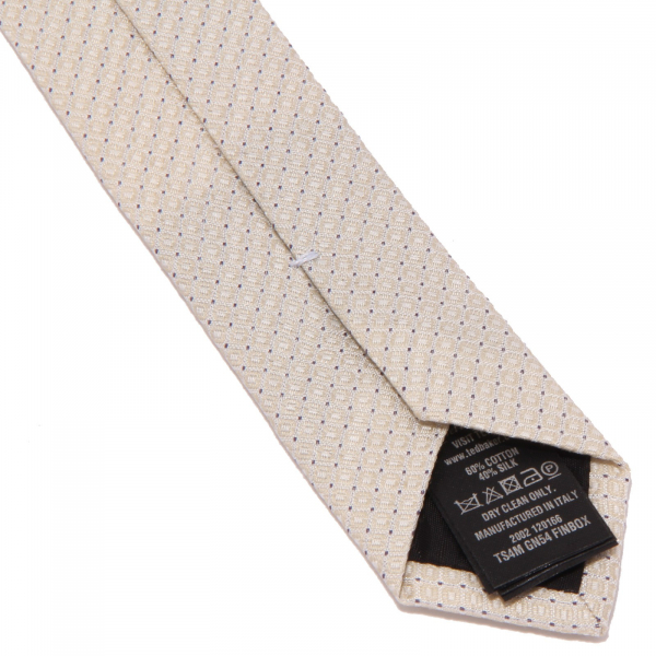 8780W cravatta uomo TED BAKER cotton/silk white/beige tie men