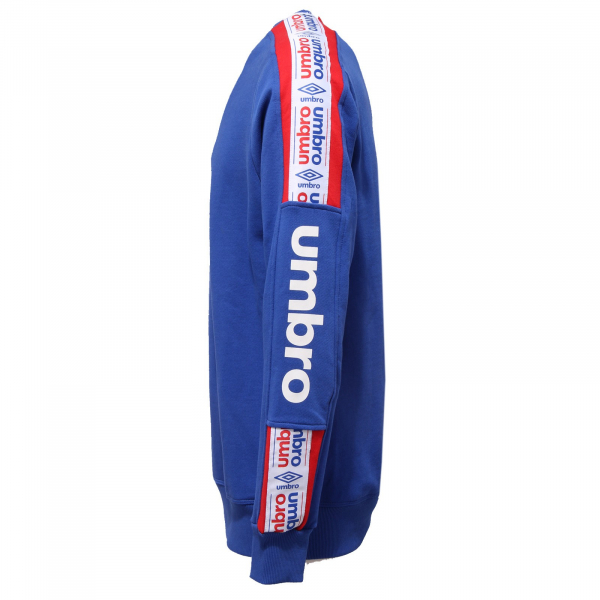 8788AA felpa uomo UMBRO blue cotton sweatshirt man