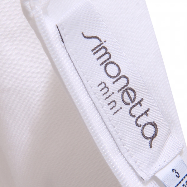 8794R vestito bimba SIMONETTA MINI cotone bianco senza maniche abito dress kid