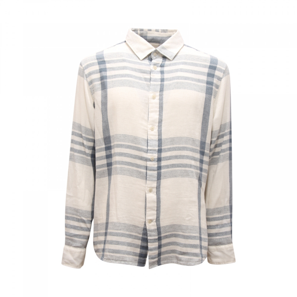 8806AZ CAMICIA UOMO SELECTED CALLUM MAN COTTON/LINEN SHIRT