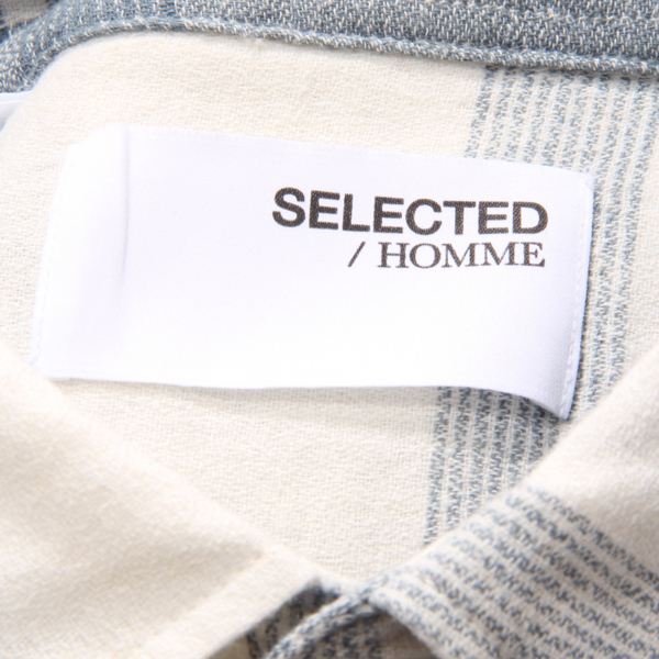 8806AZ CAMICIA UOMO SELECTED CALLUM MAN COTTON/LINEN SHIRT