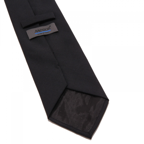 8818J cravatta uomo MESSORI black silk tie man