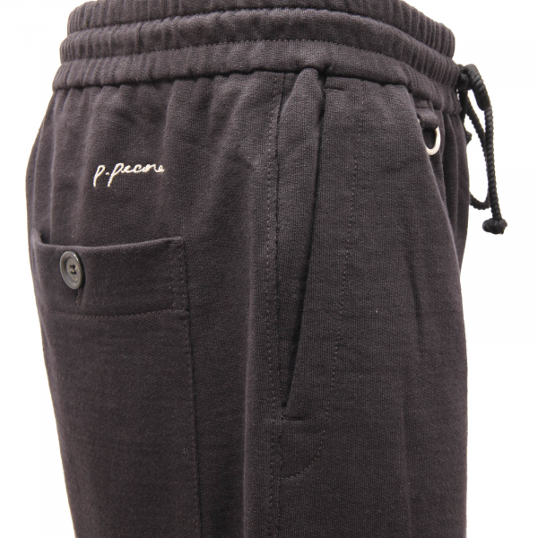 8828AN bermuda uomo PAOLO PECORA man shorts cotton/linen black