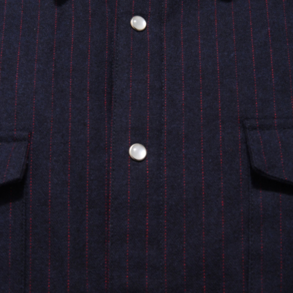 8833AB giacca camicia uomo GUY ROVER blue/bordeaux stripes shacket men