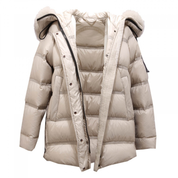 8837AH giubbotto donna PEUTERY TAKAN woman down padded jacket beige