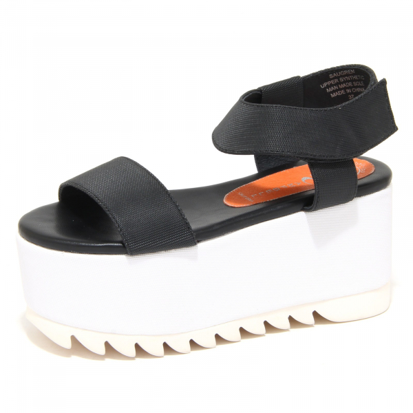 8838N sandalo zeppa JEFFREY CAMPBELL SAUGREN nero sandali donna sandals women
