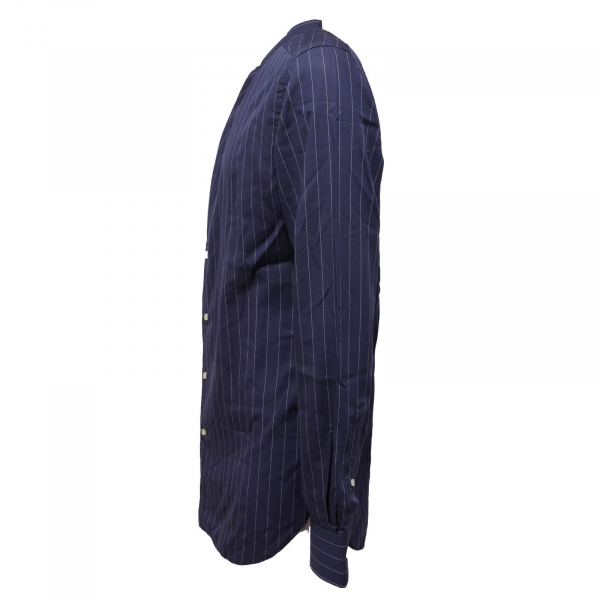 8844AB camicia uomo GUY ROVER blue/white stripes gessato shirt men