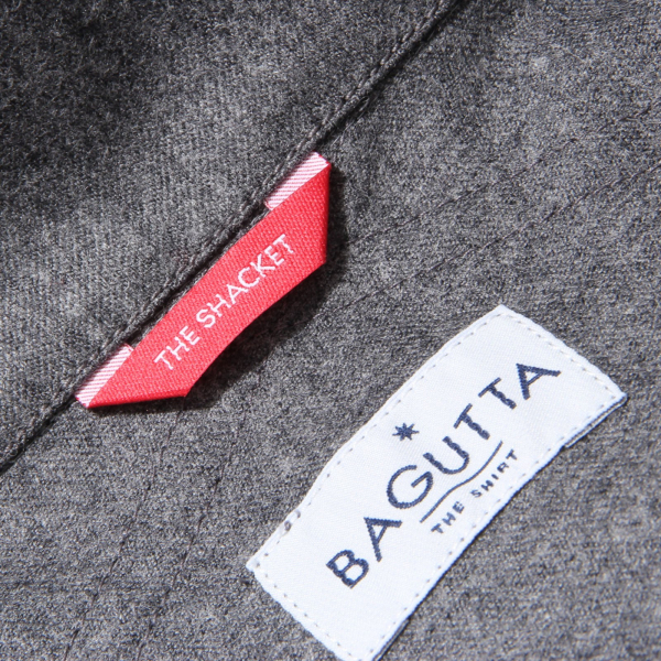 8855AB giacca camicia BAGUTTA light wool grey shacket men