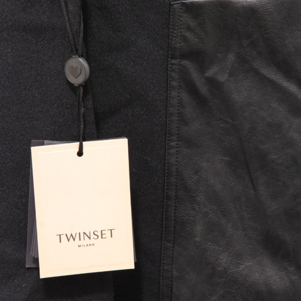 8855AI cappotto donna TWINSET woman wool blend coat black
